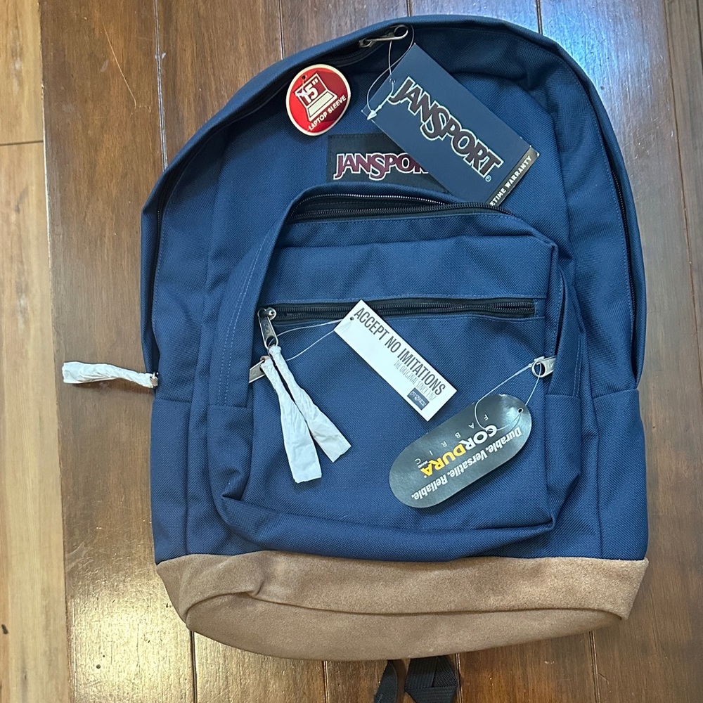 Jansport Blue and Brown Backpack